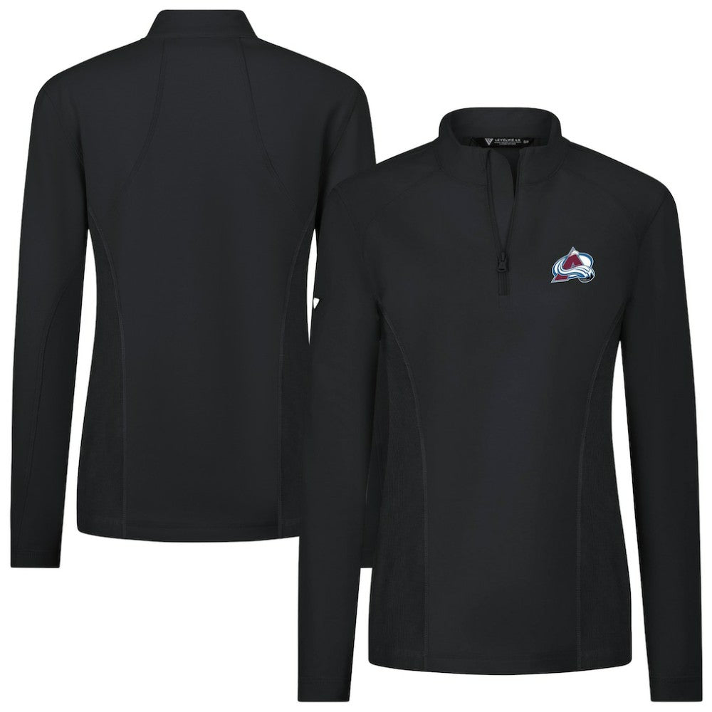 Colorado Avalanche Levelwear Women's Upright Quarter-Zip Pullover - Black - NHL
