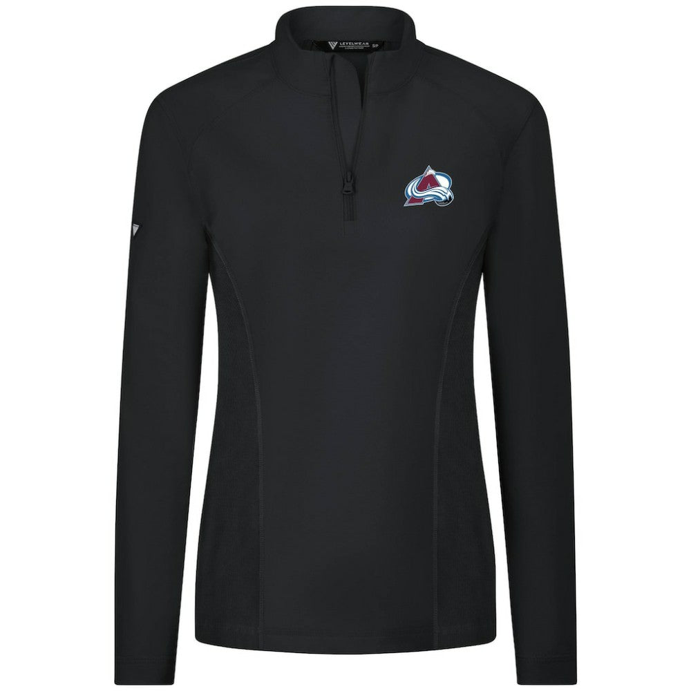 Colorado Avalanche Levelwear Women's Upright Quarter-Zip Pullover - Black - NHL