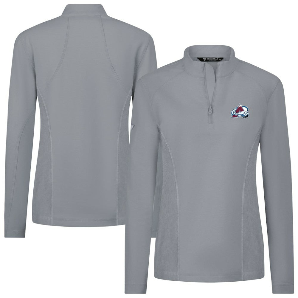 Colorado Avalanche Levelwear Women's Upright Quarter-Zip Pullover - Gray - NHL