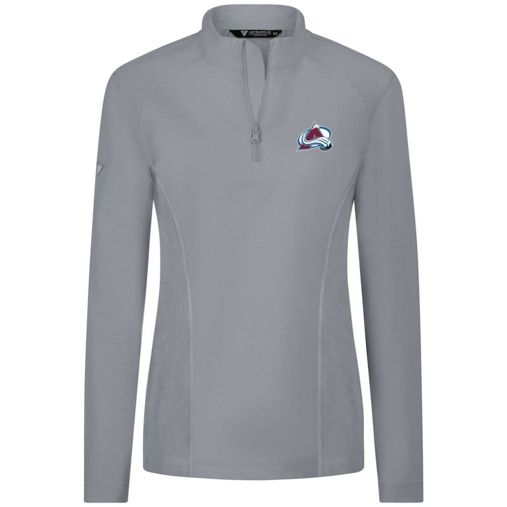 Colorado Avalanche Levelwear Women's Upright Quarter-Zip Pullover - Gray - NHL