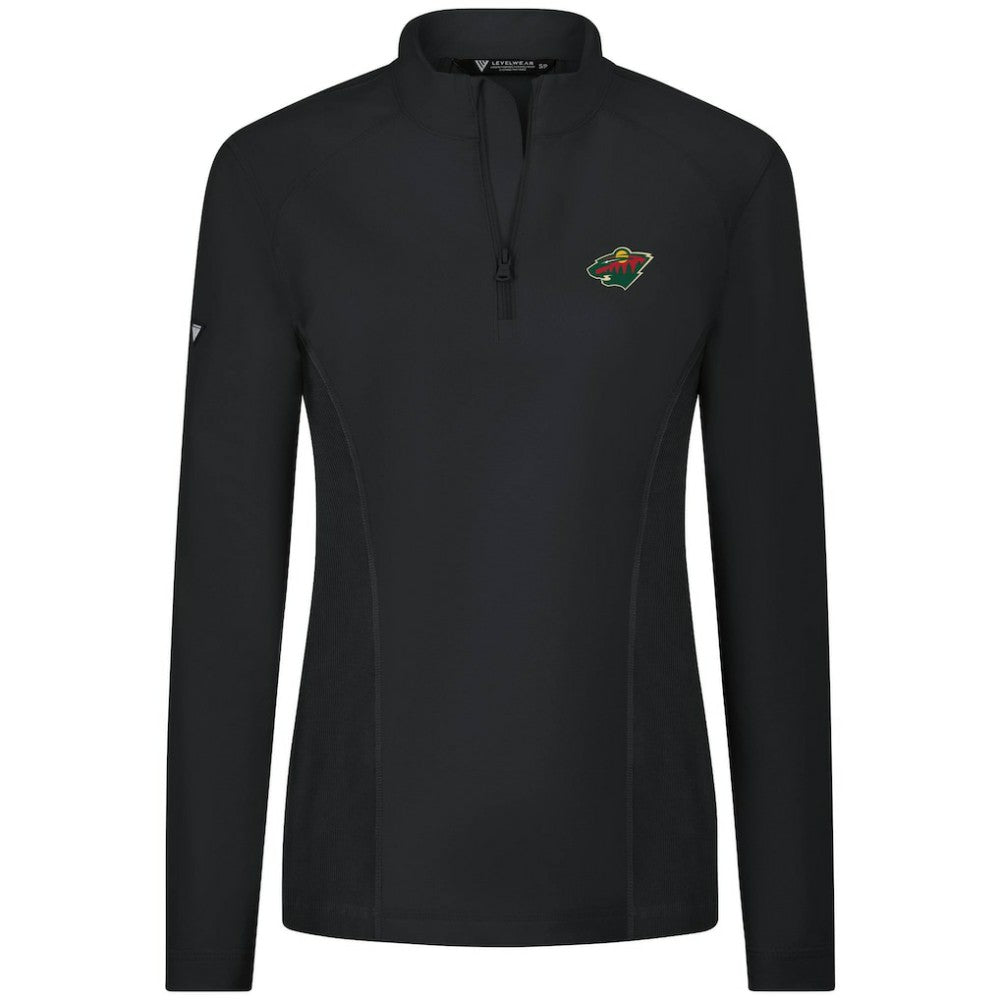 Minnesota Wild Levelwear Women's Upright Quarter-Zip Pullover - Black - NHL