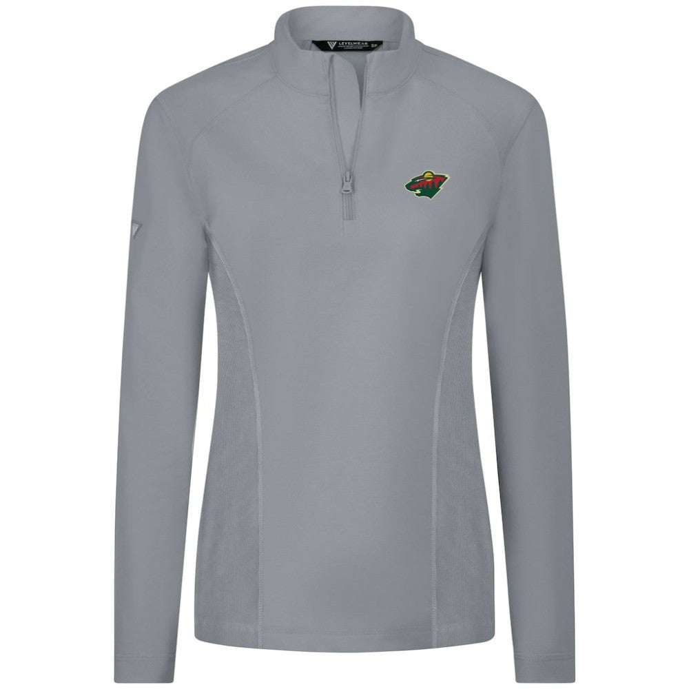 Minnesota Wild Levelwear Women's Upright Quarter-Zip Pullover - Gray - NHL