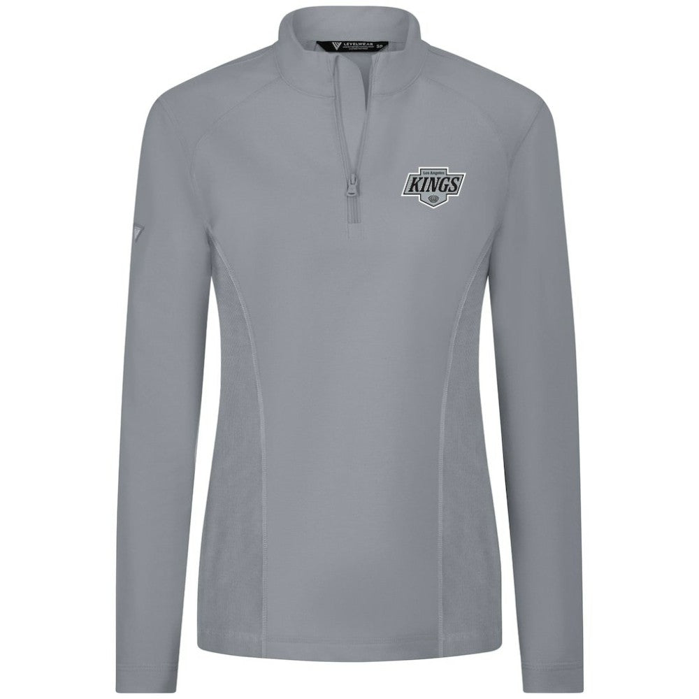 Los Angeles Kings Levelwear Women's Upright Quarter-Zip Pullover - Gray - NHL