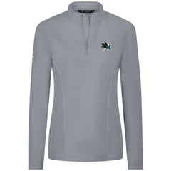 San Jose Sharks Levelwear Women's Upright Quarter-Zip Pullover - Gray - NHL