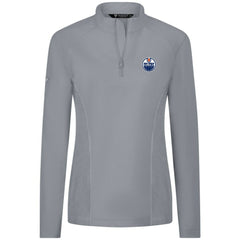 Edmonton Oilers Levelwear Women's Upright Quarter-Zip Pullover - Gray - NHL