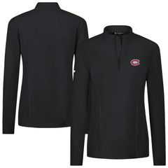 Montreal Canadiens Levelwear Women's Upright Quarter-Zip Pullover - Black - NHL