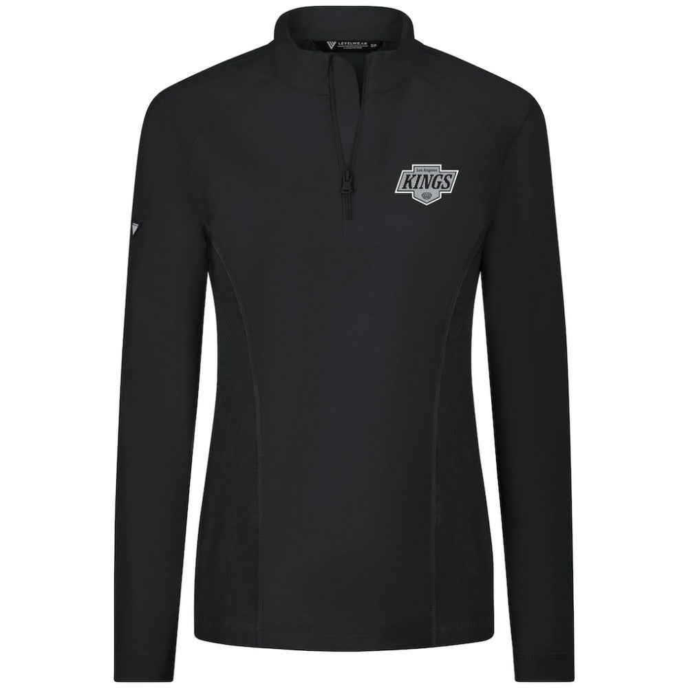 Los Angeles Kings Levelwear Women's Upright Quarter-Zip Pullover - Black - NHL