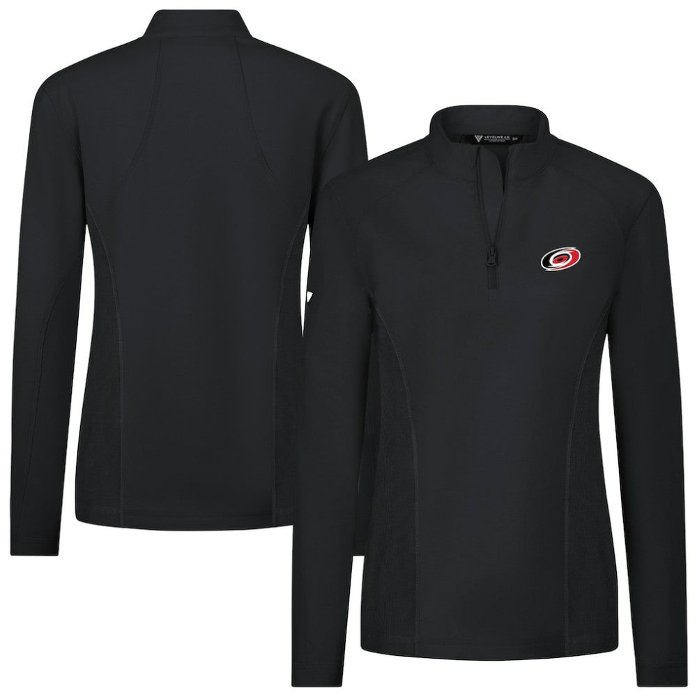 Carolina Hurricanes Levelwear Women's Upright Quarter-Zip Pullover - Black - NHL