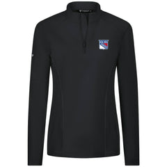 New York Rangers Levelwear Women's Upright Quarter-Zip Pullover - Black - NHL