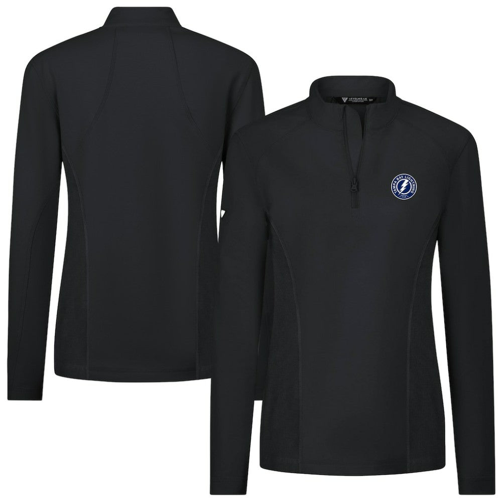 Tampa Bay Lightning Levelwear Women's Upright Quarter-Zip Pullover - Black - NHL
