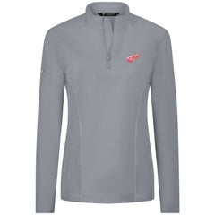 Detroit Red Wings Levelwear Women's Upright Quarter-Zip Pullover - Gray - NHL
