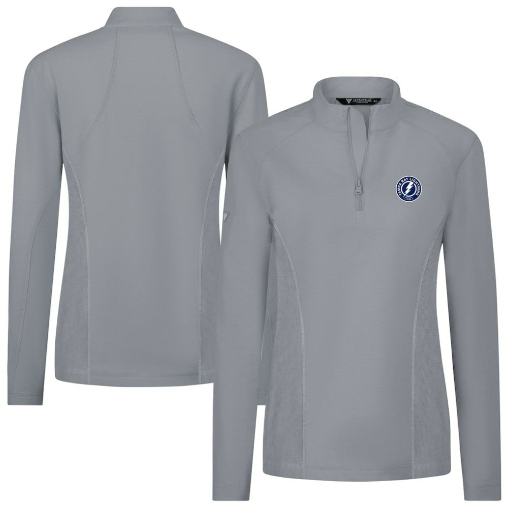 Tampa Bay Lightning Levelwear Women's Upright Quarter-Zip Pullover - Gray - NHL