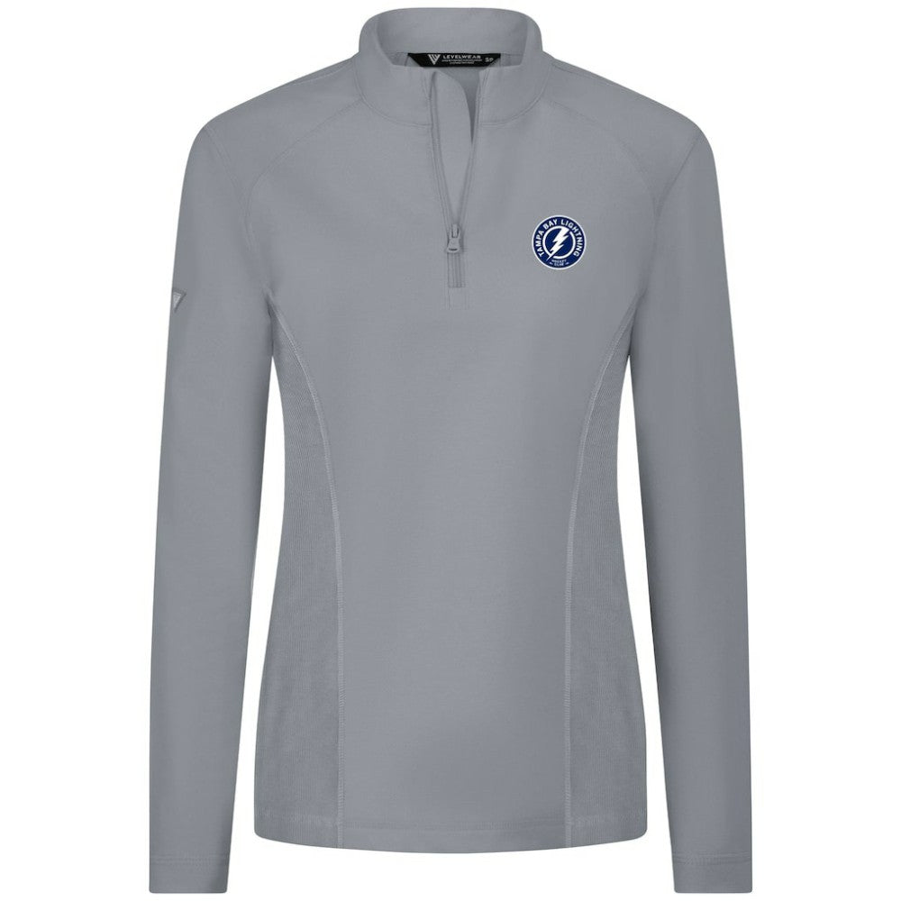 Tampa Bay Lightning Levelwear Women's Upright Quarter-Zip Pullover - Gray - NHL