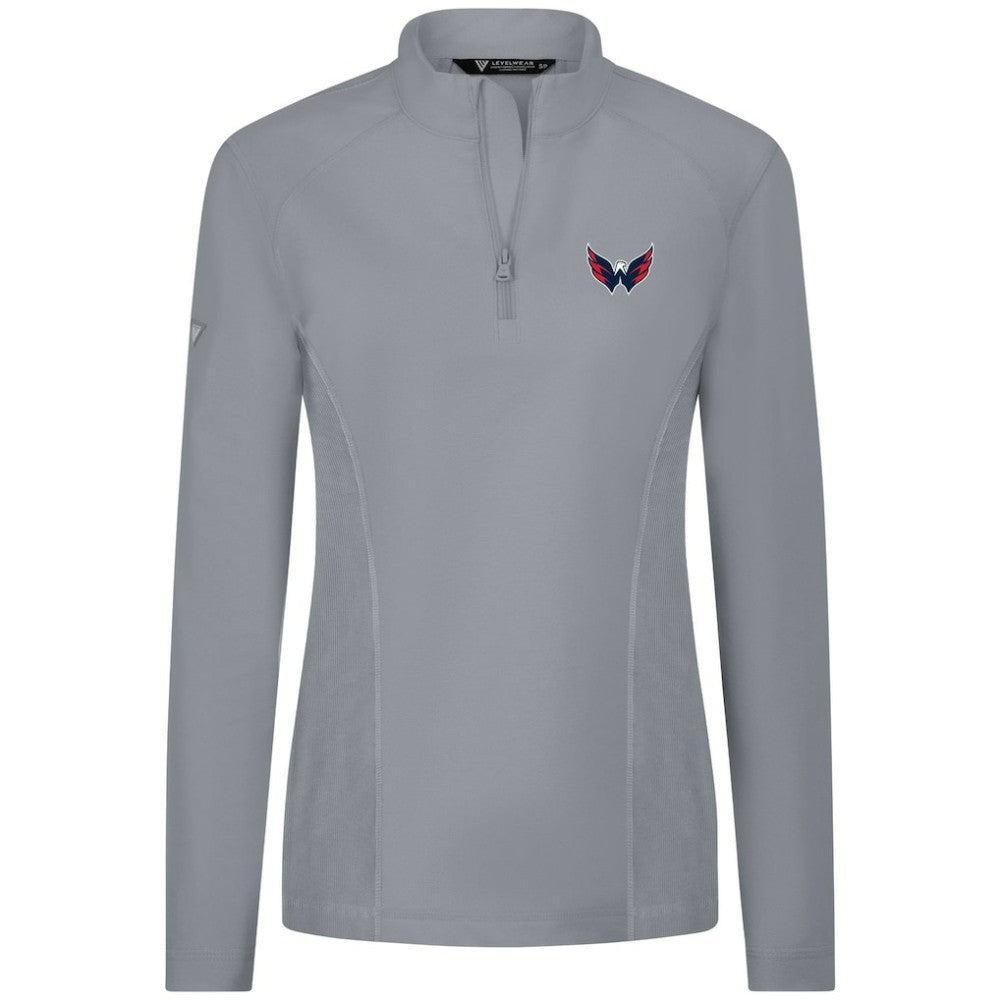 Washington Capitals Levelwear Women's Upright Quarter-Zip Pullover - Gray - NHL