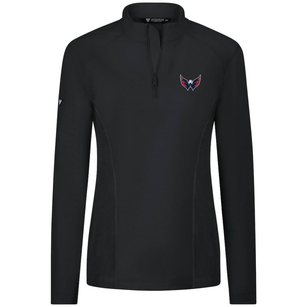 Washington Capitals Levelwear Women's Upright Quarter-Zip Pullover - Black - NHL