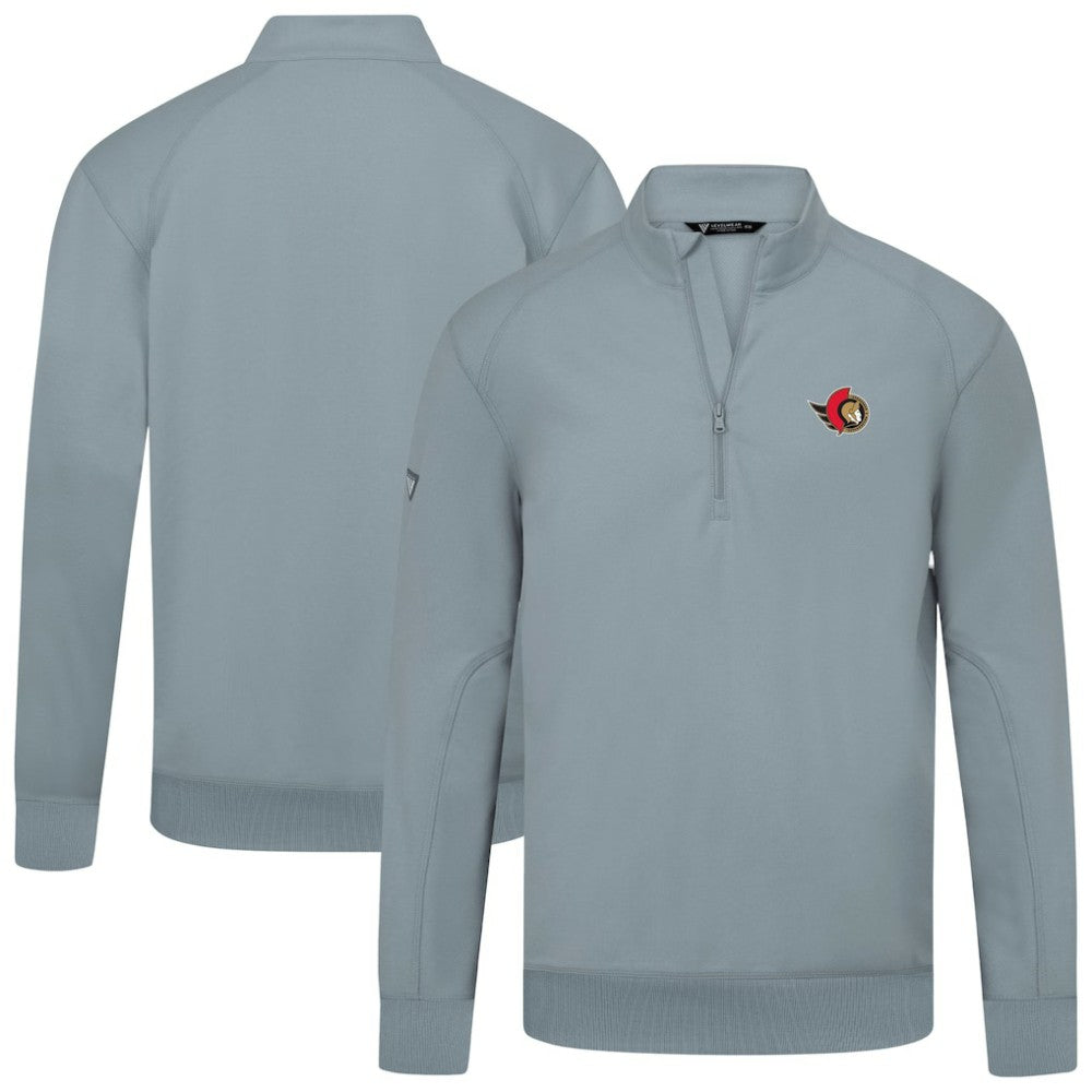 Ottawa Senators Levelwear Upright Tri-Blend Quarter-Zip Pullover - Gray - NHL