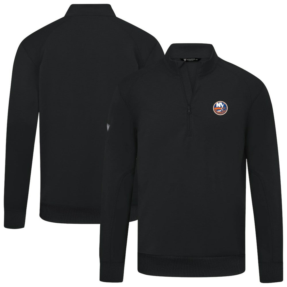 New York Islanders Levelwear Upright Tri-Blend Quarter-Zip Pullover - Black - NHL