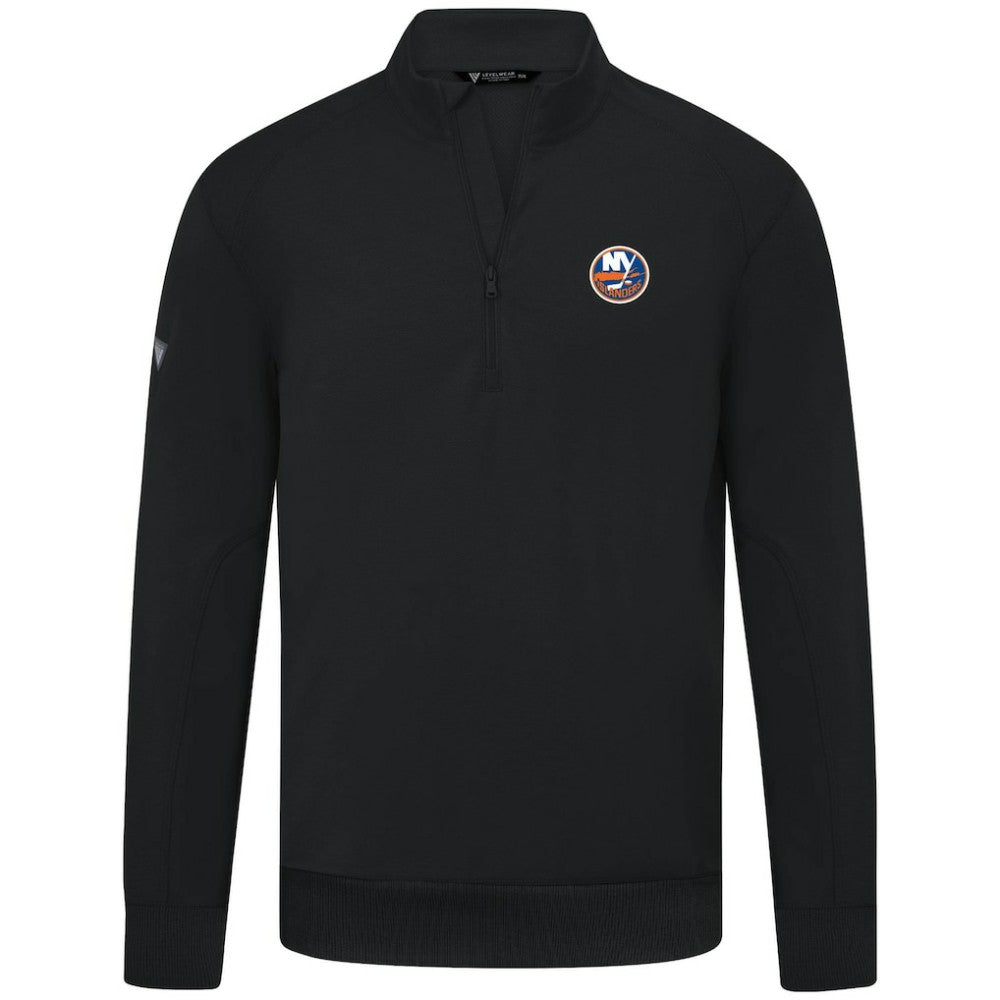 New York Islanders Levelwear Upright Tri-Blend Quarter-Zip Pullover - Black - NHL