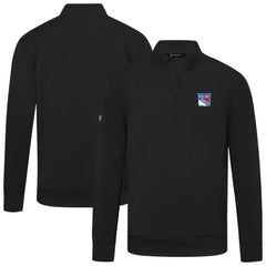 New York Rangers Levelwear Upright Tri-Blend Quarter-Zip Pullover - Black - NHL