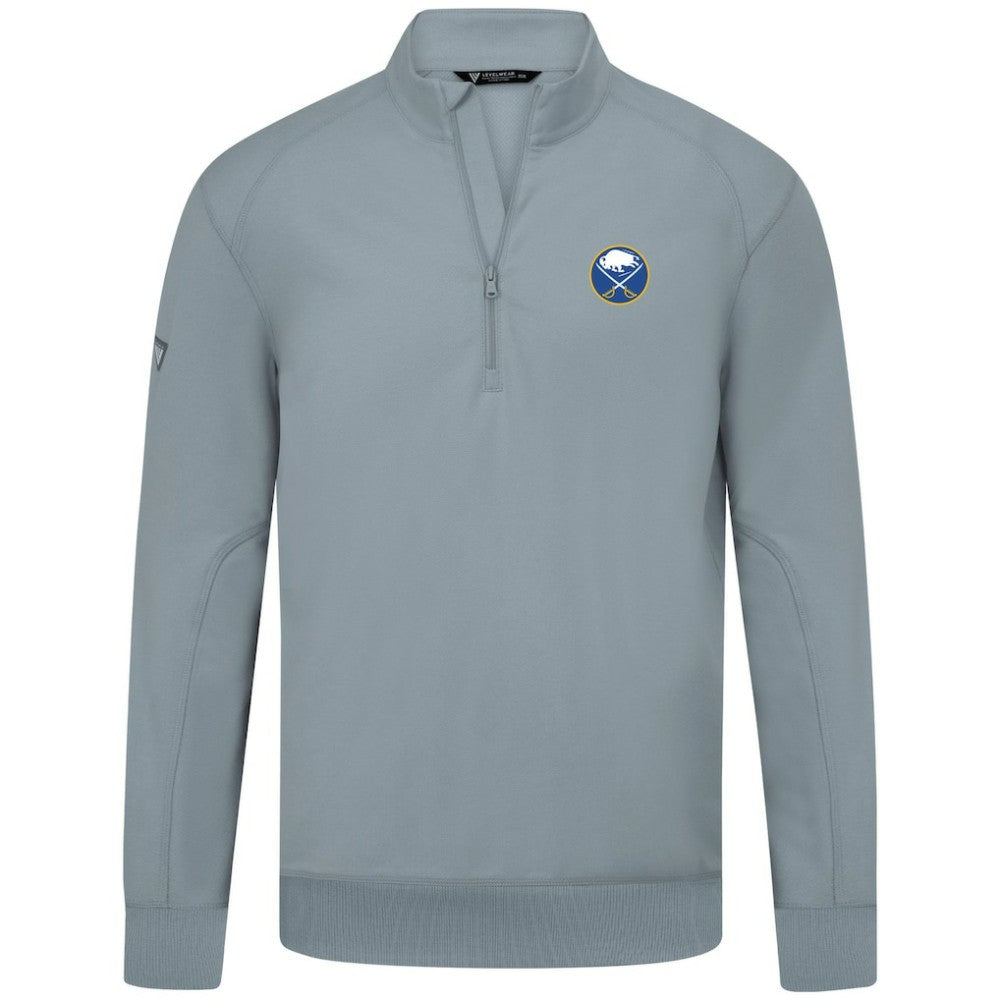 Buffalo Sabres Levelwear Upright Tri-Blend Quarter-Zip Pullover - Gray - NHL
