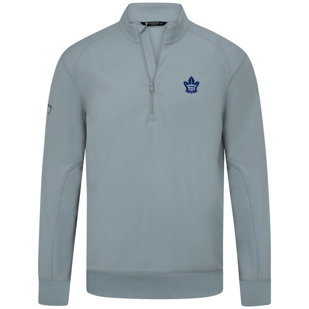 Toronto Maple Leafs Levelwear Upright Tri-Blend Quarter-Zip Pullover - Gray - NHL