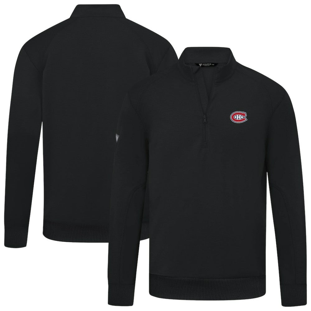 Montreal Canadiens Levelwear Upright Tri-Blend Quarter-Zip Pullover - Black - NHL