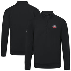 Montreal Canadiens Levelwear Upright Tri-Blend Quarter-Zip Pullover - Black - NHL
