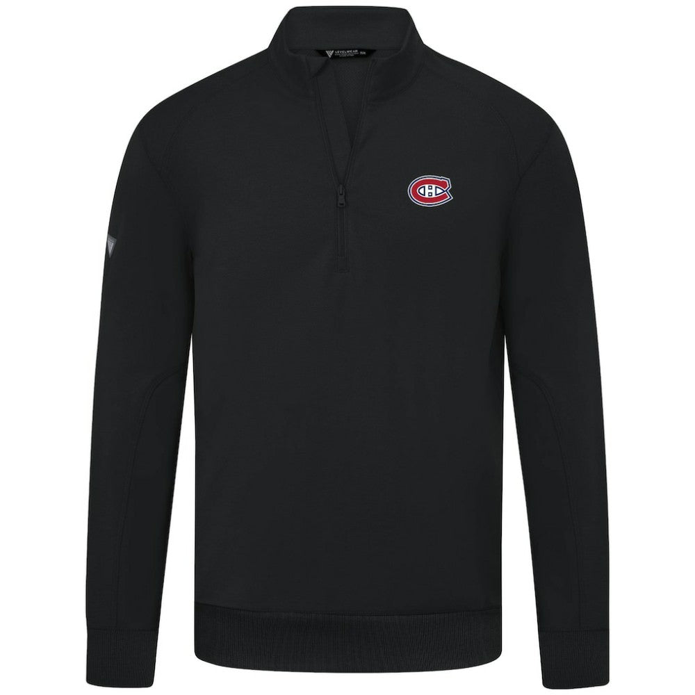 Montreal Canadiens Levelwear Upright Tri-Blend Quarter-Zip Pullover - Black - NHL