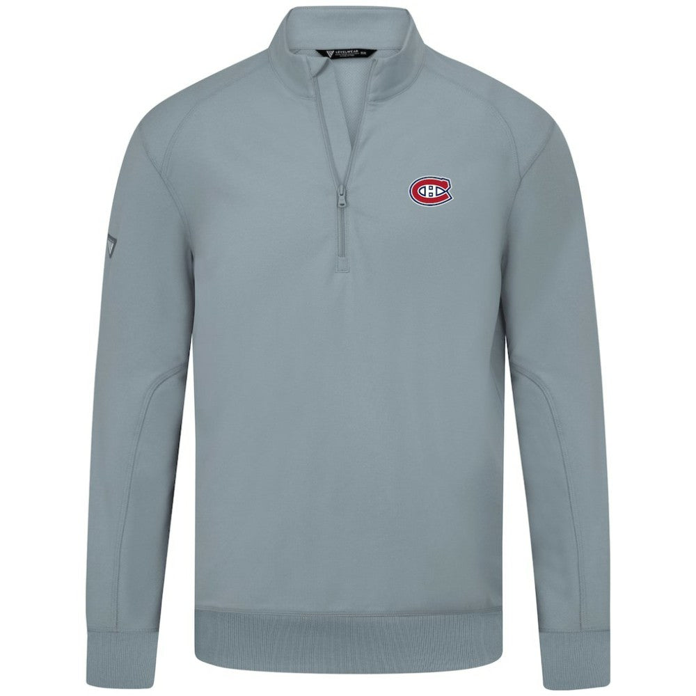 Montreal Canadiens Levelwear Upright Tri-Blend Quarter-Zip Pullover - Gray - NHL