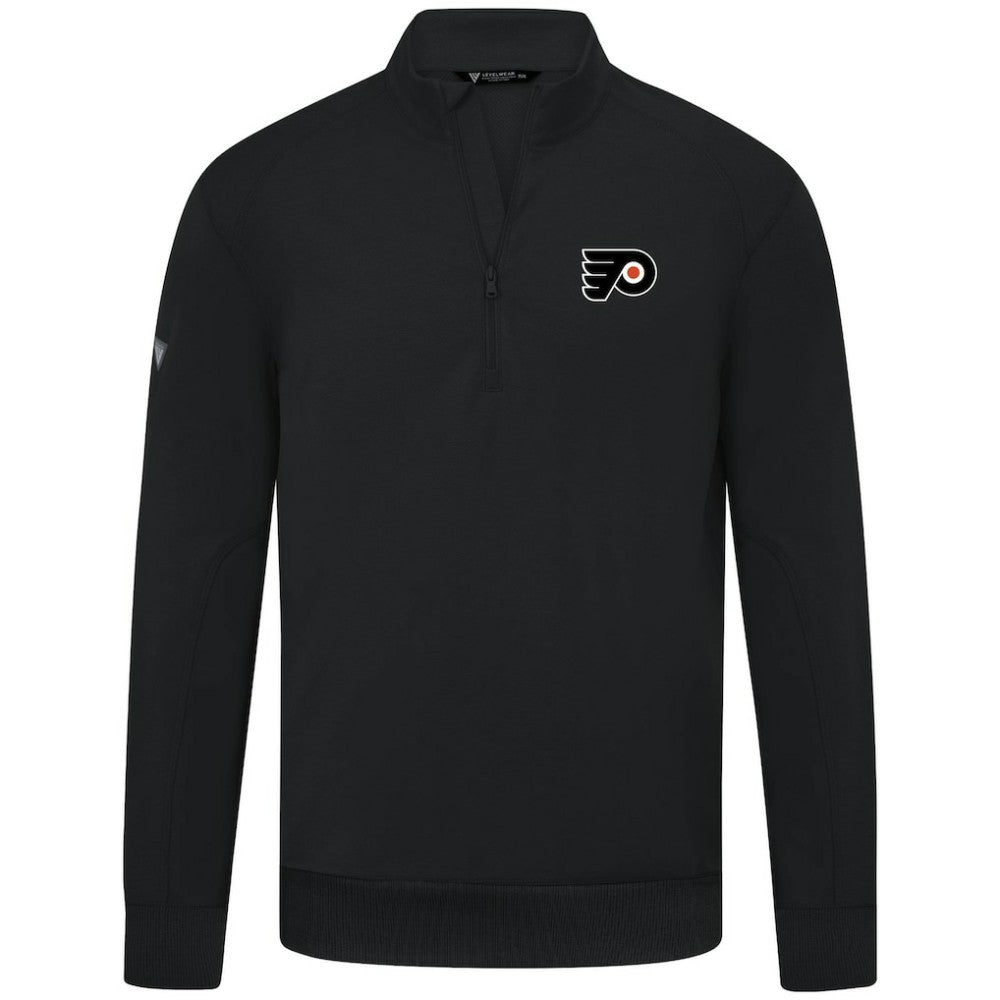 Philadelphia Flyers Levelwear Upright Tri-Blend Quarter-Zip Pullover - Black - NHL
