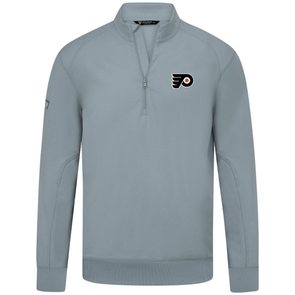 Philadelphia Flyers Levelwear Upright Tri-Blend Quarter-Zip Pullover - Gray - NHL