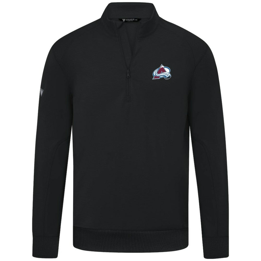 Colorado Avalanche Levelwear Upright Tri-Blend Quarter-Zip Pullover - Black - NHL