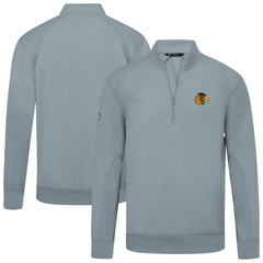 Chicago Blackhawks Levelwear Upright Tri-Blend Quarter-Zip Pullover - Gray - NHL