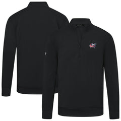 Columbus Blue Jackets Levelwear Upright Tri-Blend Quarter-Zip Pullover - Black - NHL