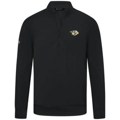 Nashville Predators Levelwear Upright Tri-Blend Quarter-Zip Pullover - Black - NHL