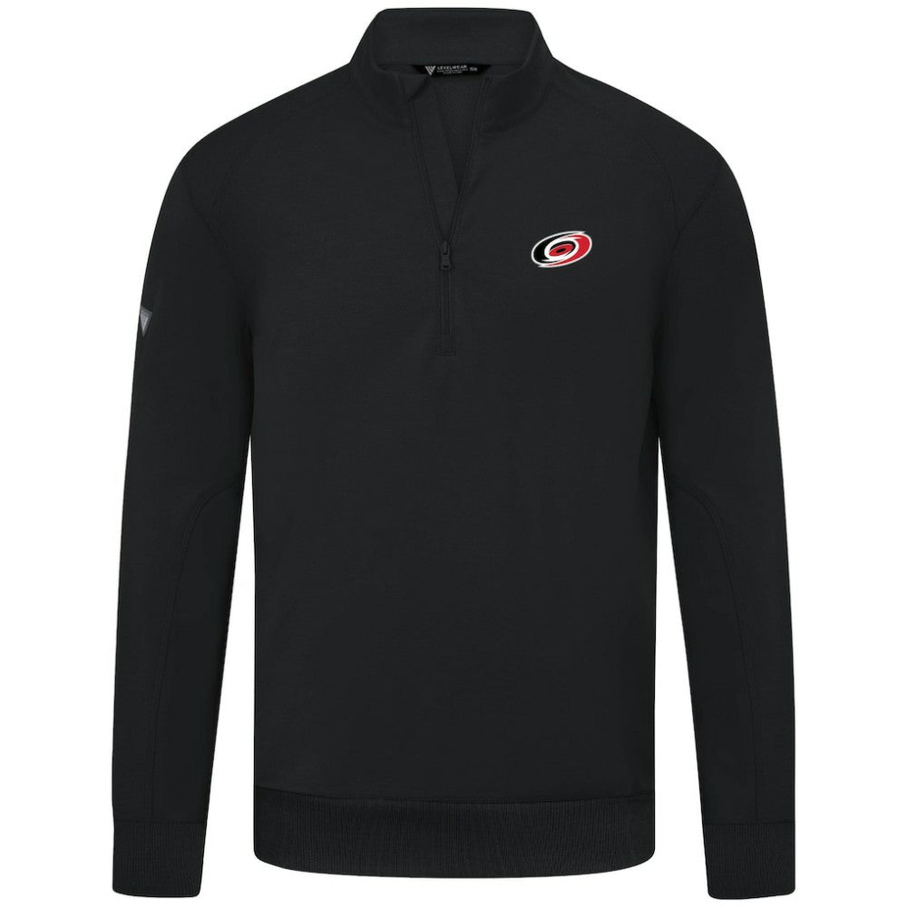 Carolina Hurricanes Levelwear Upright Tri-Blend Quarter-Zip Pullover - Black - NHL