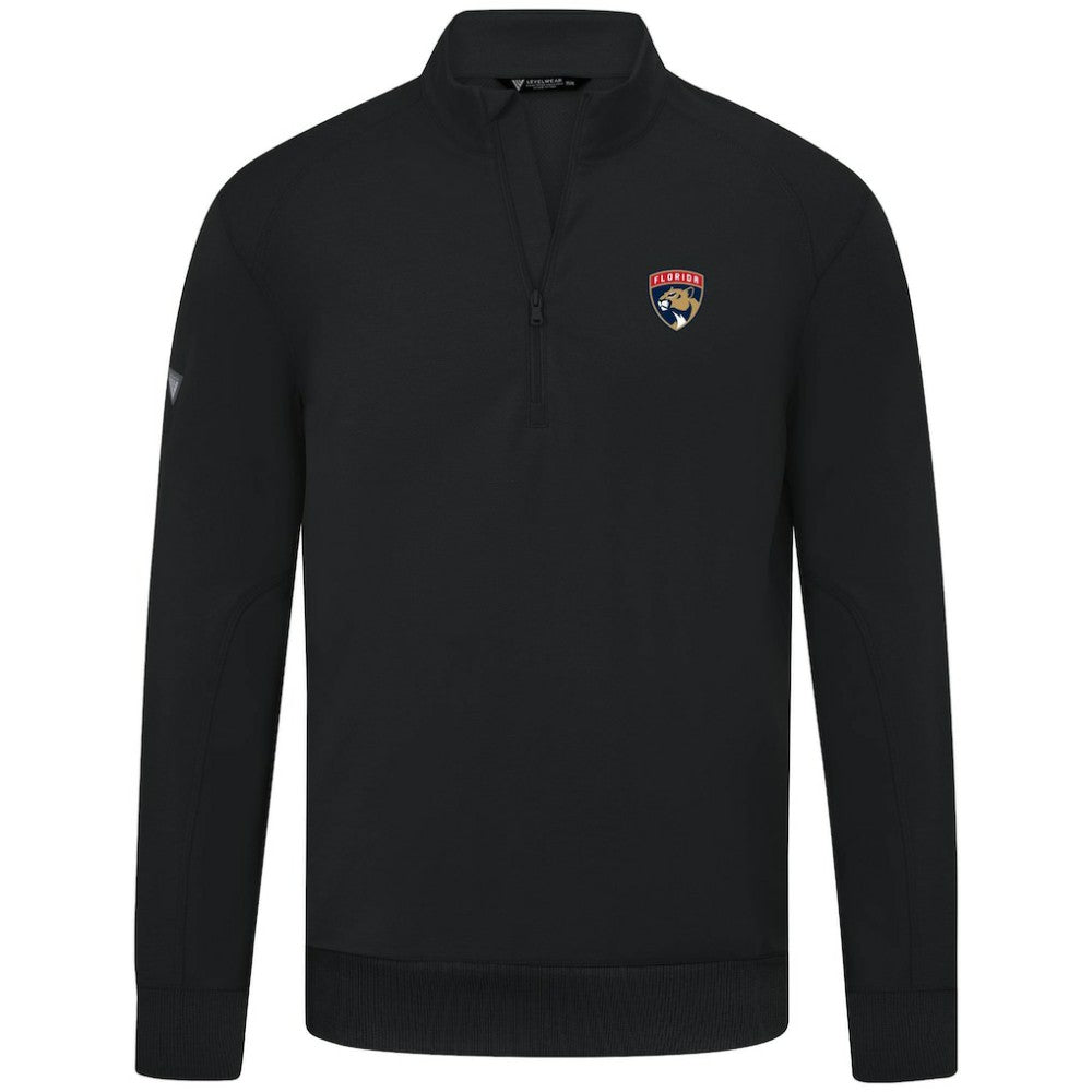 Florida Panthers Levelwear Upright Tri-Blend Quarter-Zip Pullover - Black - NHL