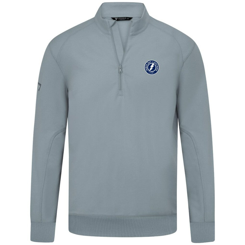 Tampa Bay Lightning Levelwear Upright Tri-Blend Quarter-Zip Pullover - Gray - NHL