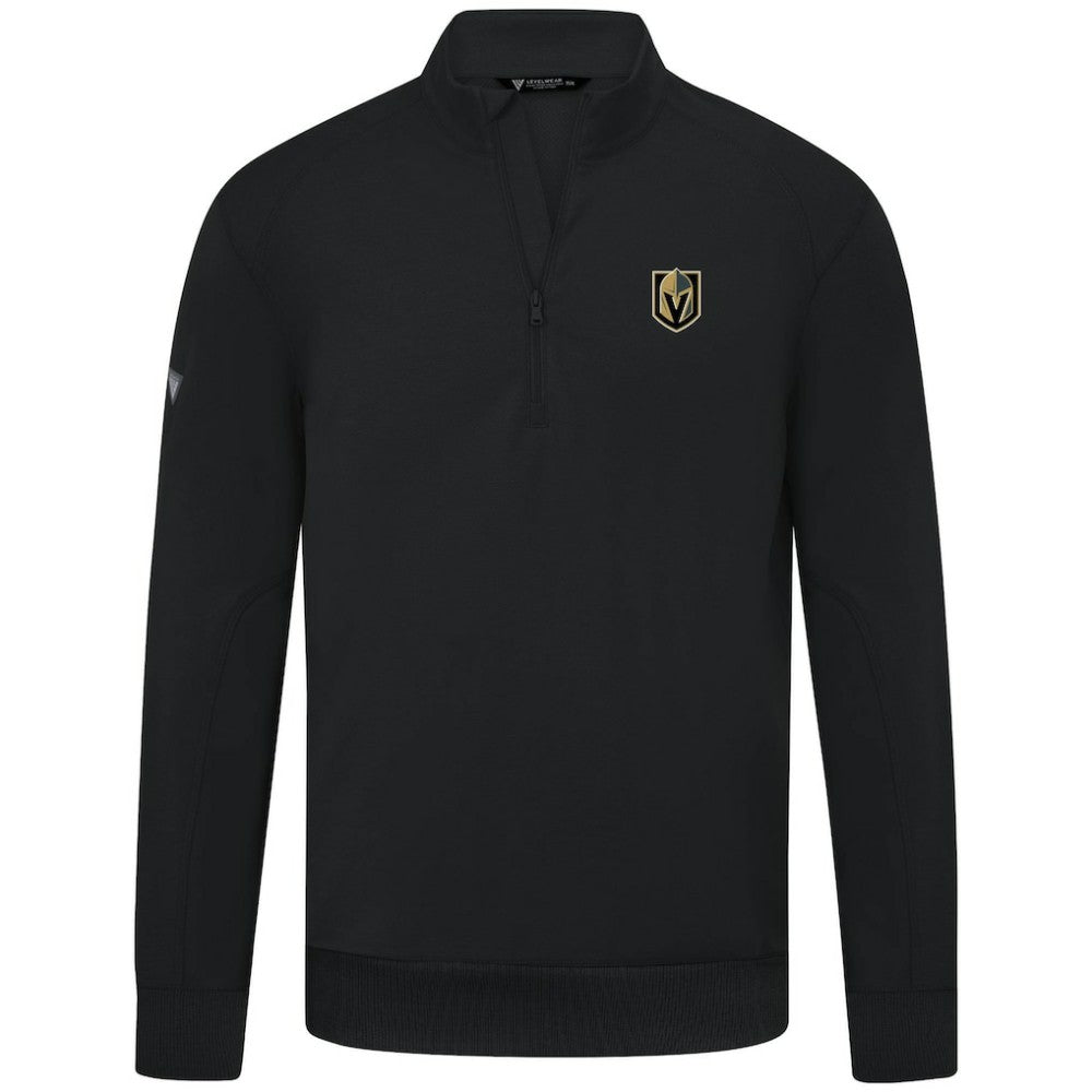Vegas Golden Knights Levelwear Upright Tri-Blend Quarter-Zip Pullover - Black - NHL