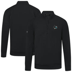 San Jose Sharks Levelwear Upright Tri-Blend Quarter-Zip Pullover - Black - NHL