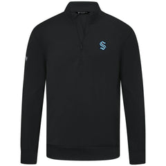 Seattle Kraken Levelwear Upright Tri-Blend Quarter-Zip Pullover - Black - NHL