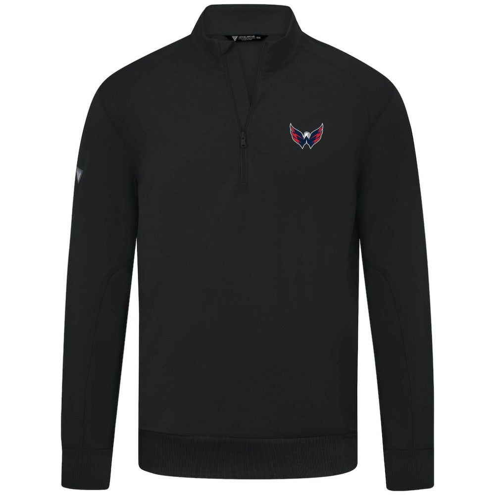 Washington Capitals Levelwear Upright Tri-Blend Quarter-Zip Pullover - Black - NHL