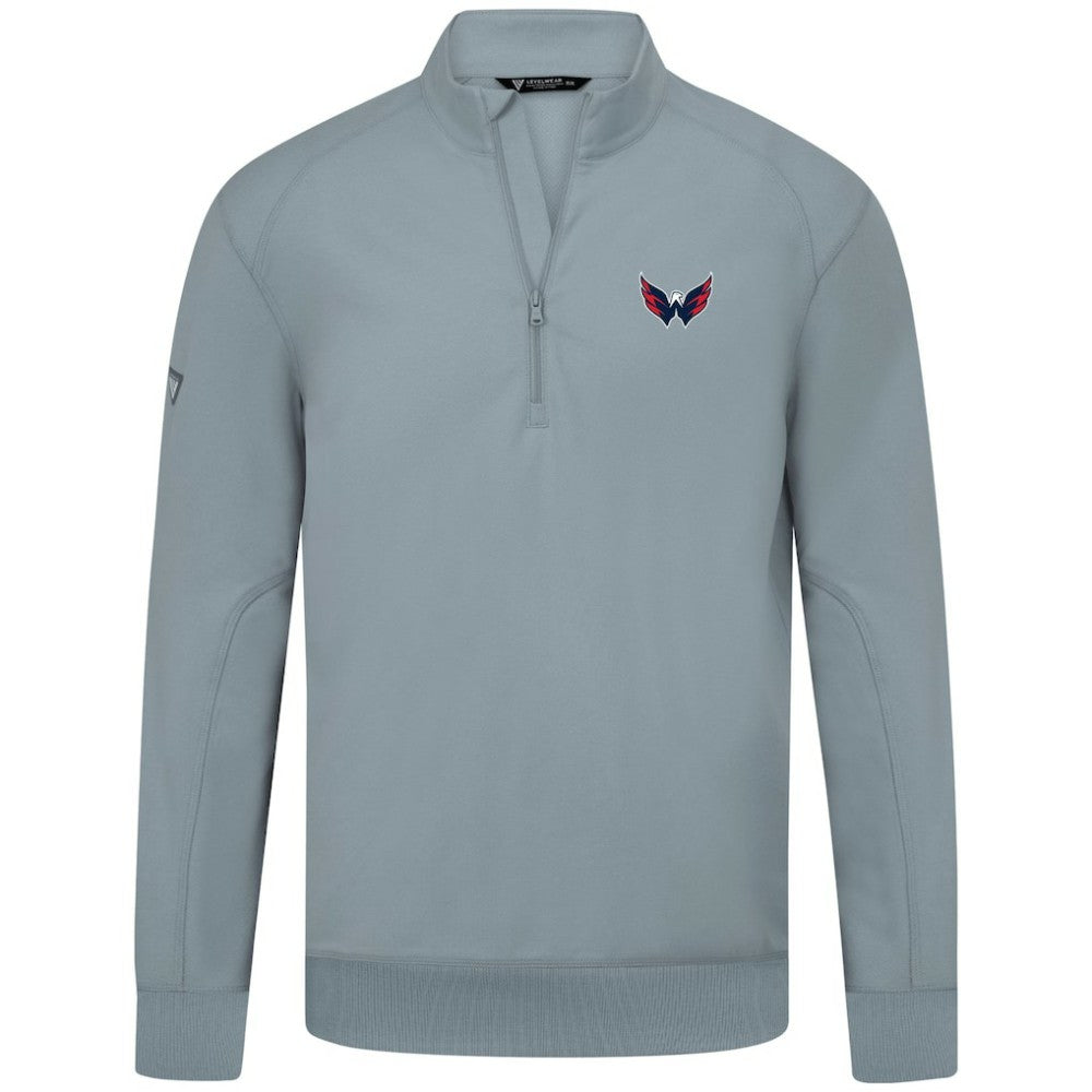 Washington Capitals Levelwear Upright Tri-Blend Quarter-Zip Pullover - Gray - NHL