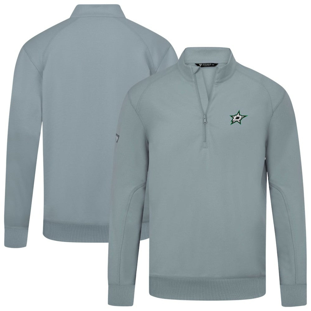 Dallas Stars Levelwear Upright Tri-Blend Quarter-Zip Pullover - Gray - NHL