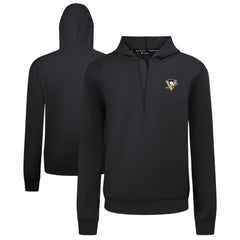 Pittsburgh Penguins Levelwear Technic Quarter-Zip Pullover Hoodie - Black - NHL