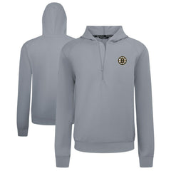 Boston Bruins Levelwear Technic Quarter-Zip Pullover Hoodie - Gray - NHL
