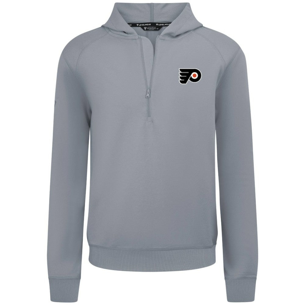 Philadelphia Flyers Levelwear Technic Quarter-Zip Pullover Hoodie - Gray - NHL