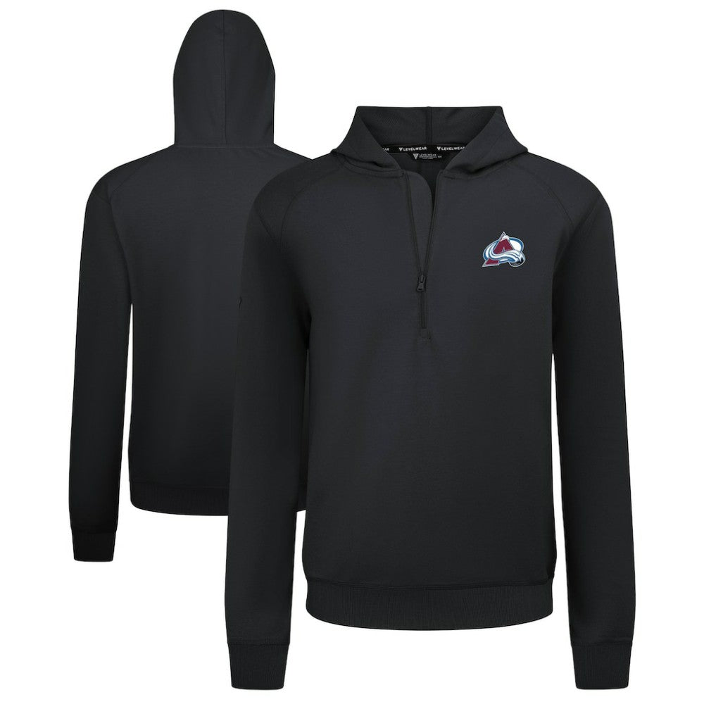 Colorado Avalanche Levelwear Technic Quarter-Zip Pullover Hoodie - Black - NHL
