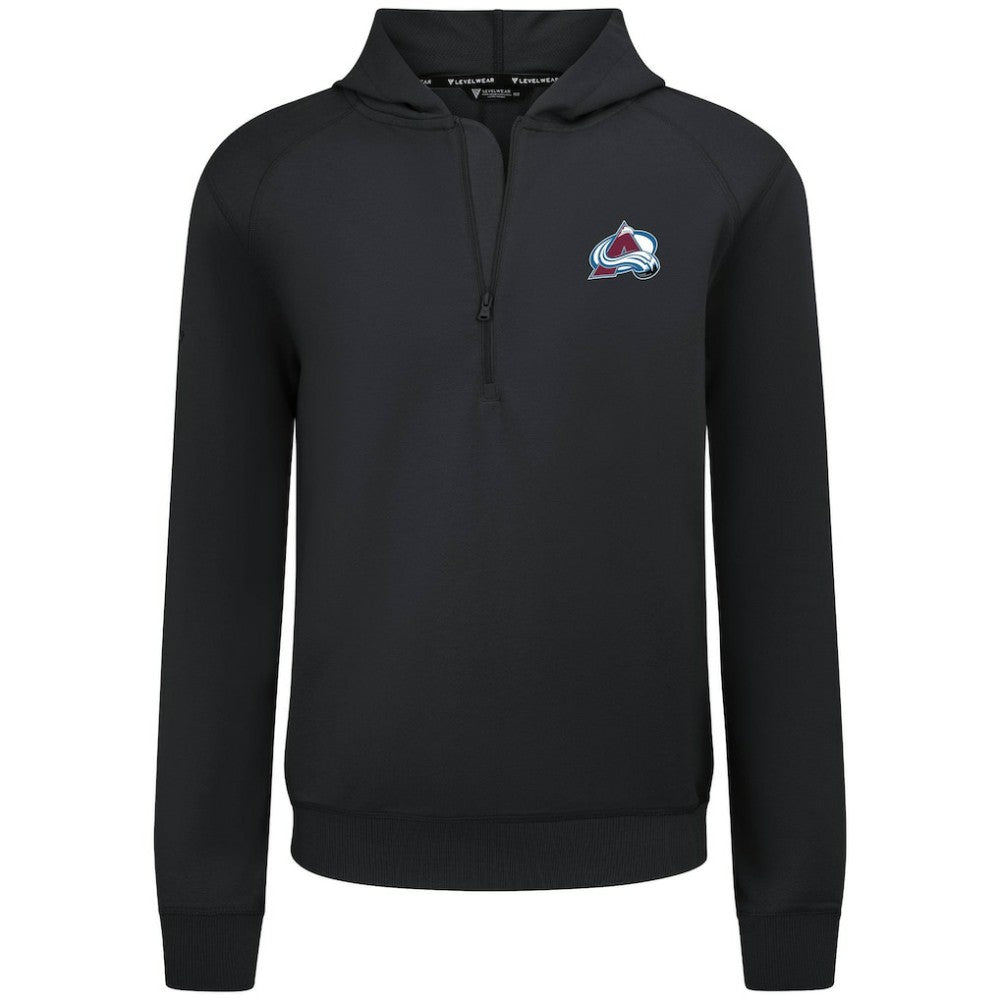 Colorado Avalanche Levelwear Technic Quarter-Zip Pullover Hoodie - Black - NHL
