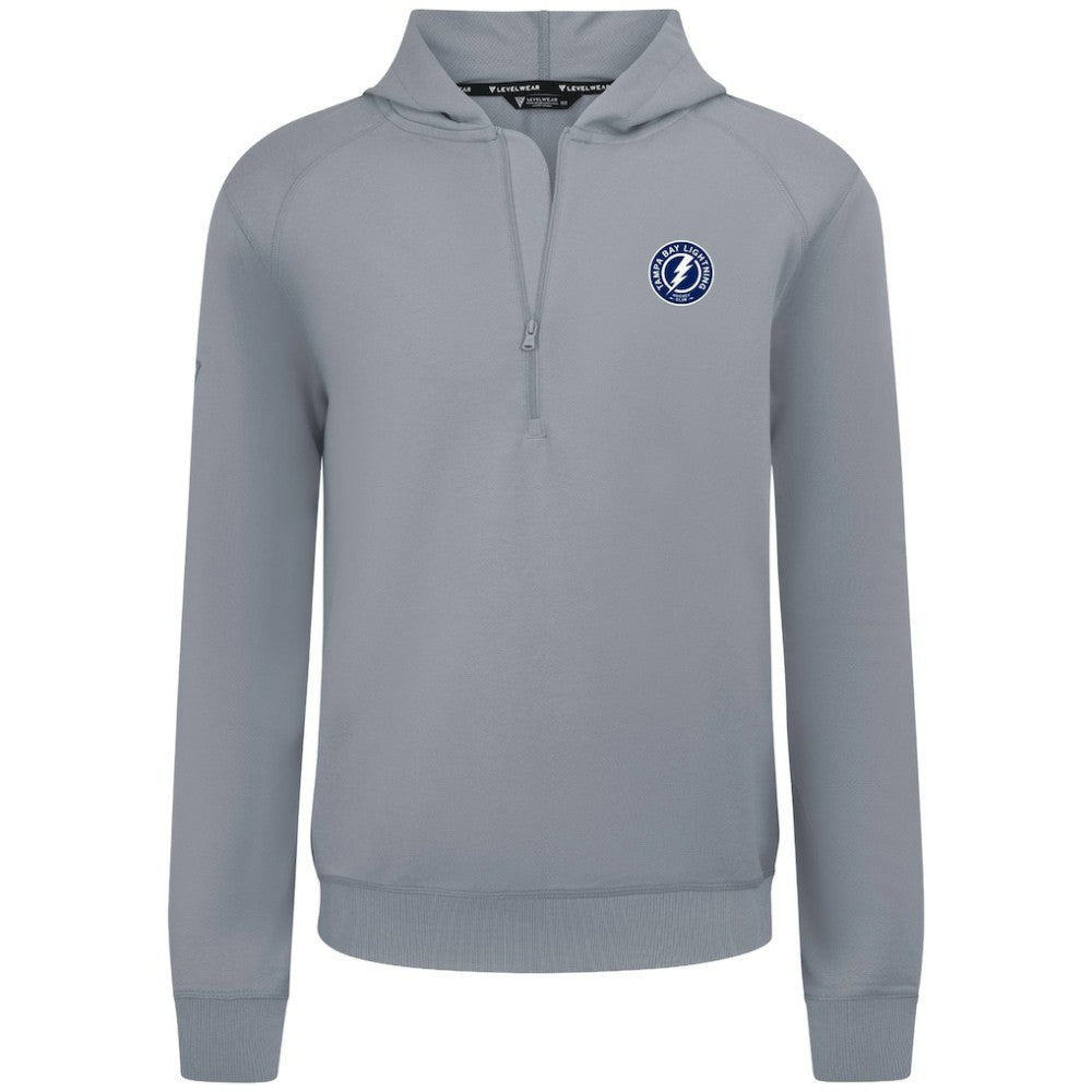 Tampa Bay Lightning Levelwear Technic Quarter-Zip Pullover Hoodie - Gray - NHL
